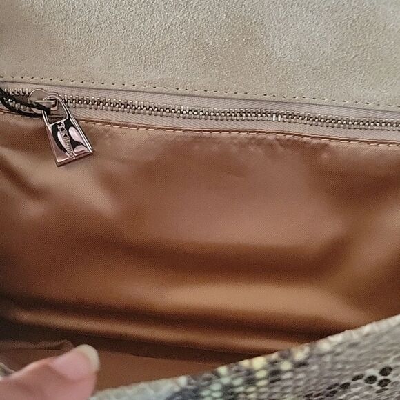 NWT LK Bennett Kate Middleton Snakeskin Python Slim Leather Clutch Bag Purse - Picture 8 of 11